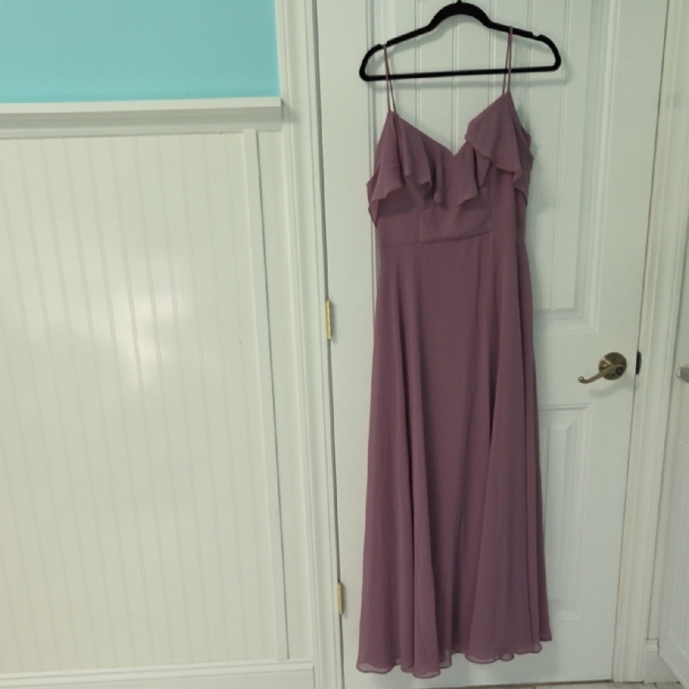 Purple Ruched Maxi Sundress for Weddings